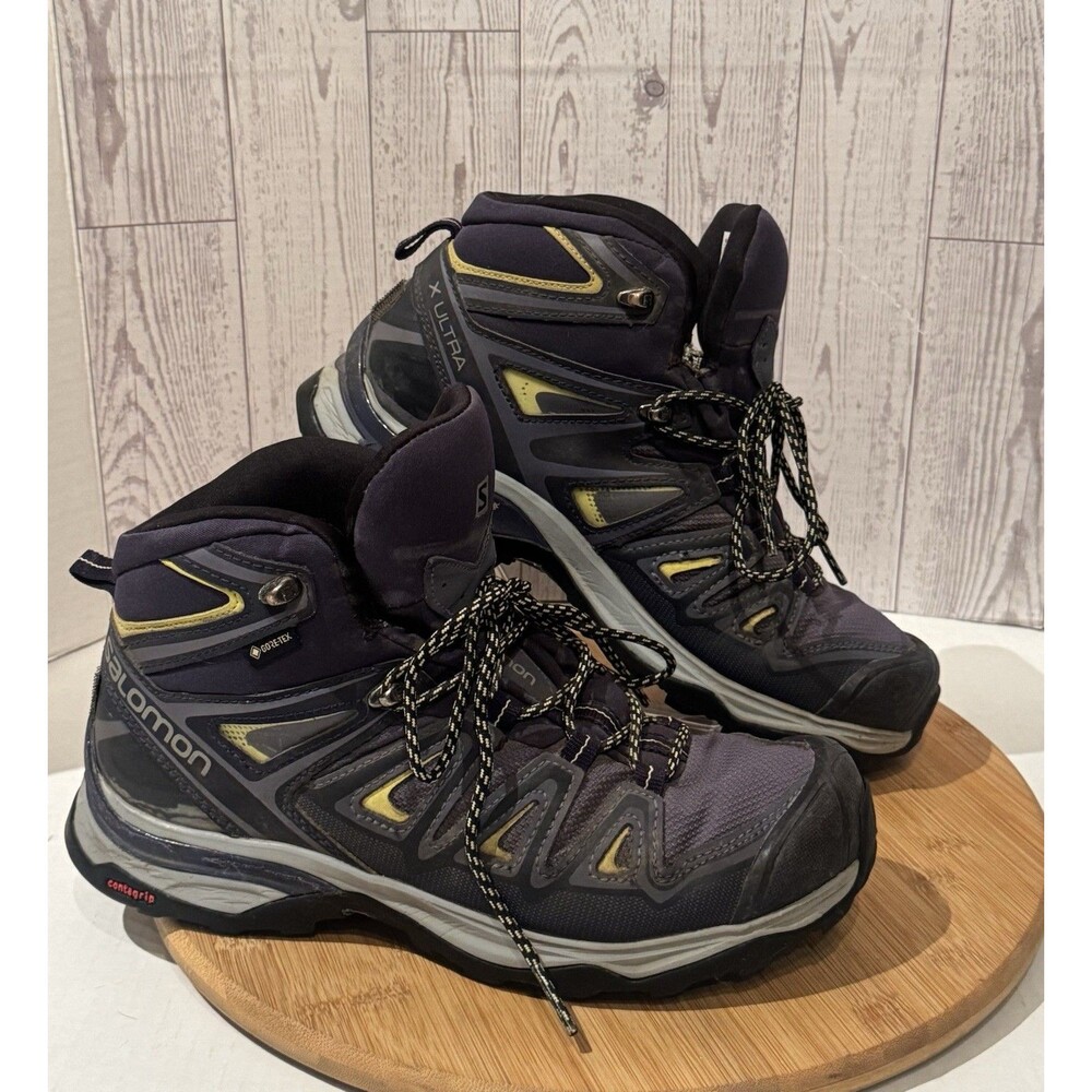 Womens 9 Salomon X Ultra 3 Mid GTX Purple BB Gore-Tex Trail Hiking Boots